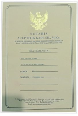 Dokumen akta notaris GAMAI